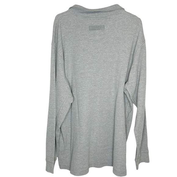 Duluth Trading Co Burly Thermal Mock Neck‎ Shirt Men's XL Gray Long Sleeve - Picture 2 of 6